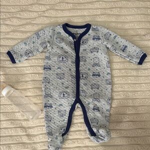 Cozy Gray Animal Print Kids Footie